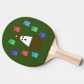 クリスマスプレゼントの幽霊 おもしろい 卓球ラケット (横)