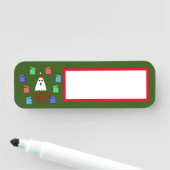 クリスマスプレゼントの幽霊 おもしろい 名札 (インサイチュ)