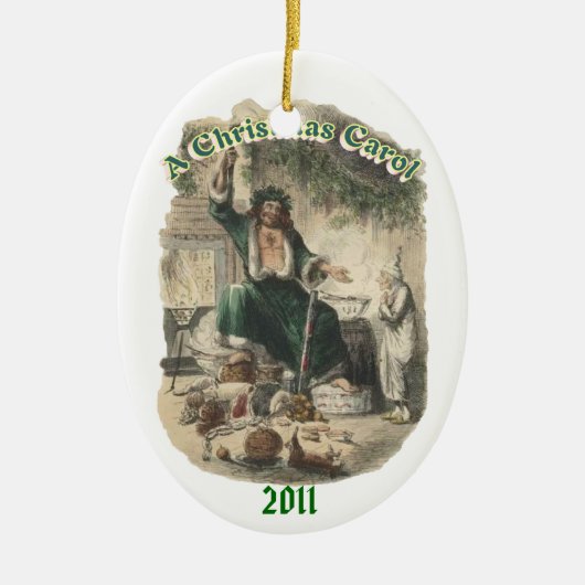 クリスマスプレゼントの幽霊 セラミックオーナメント (正面)