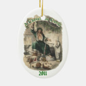 クリスマスプレゼントの幽霊 セラミックオーナメント (裏面)