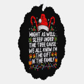 クリスマスプレゼントの木の下で眠ったほうがいい オーナメントカード (右)