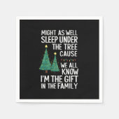 クリスマスプレゼントの木の下で眠ったほうがいい スタンダードカクテルナプキン (正面)