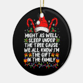クリスマスプレゼントの木の下で眠ったほうがいい セラミックオーナメント (左)