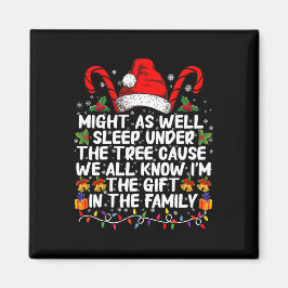 クリスマスプレゼントの木の下で眠ったほうがいい マグネット