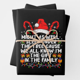 クリスマスプレゼントの木の下で眠ったほうがいい ラッピングペーパーシート