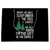 クリスマスプレゼントの木の下で眠ったほうがいい ラージペーパーバッグ (正面)