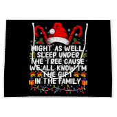 クリスマスプレゼントの木の下で眠ったほうがいい ラージペーパーバッグ (正面)
