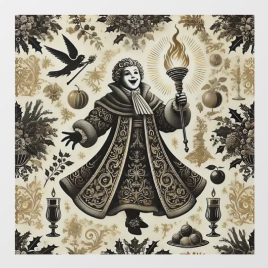 クリスマスプレゼントの歓喜 ウィンドウサイン (シート)