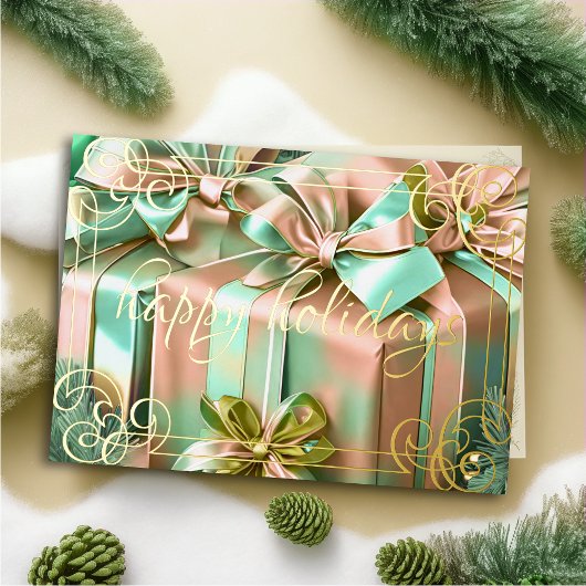 クリスマスプレゼントの絵 ペアミント シーズンカード