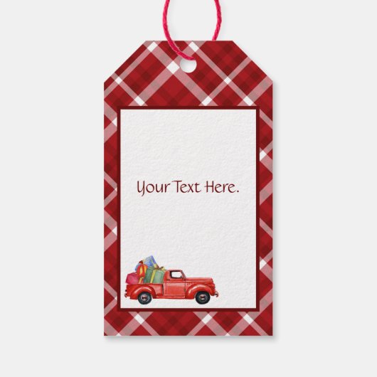 クリスマスプレゼントの贈り物のトラックの積み荷ラベル ギフトタグ (裏面)