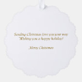 クリスマスプレゼントの贈り物 オーナメントカード (裏面)