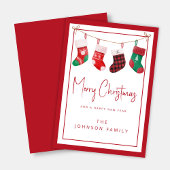 クリスマスプレゼントの靴下 シーズンカード