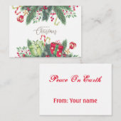 クリスマスプレゼントの飾り付け ノートカード (正面/裏面)