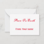 クリスマスプレゼントの飾り付け ノートカード (裏面)