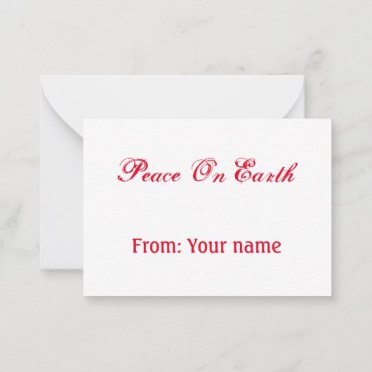 クリスマスプレゼントの飾り付け ノートカード (裏面)