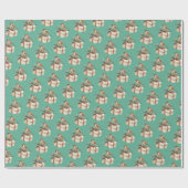 クリスマスプレゼントの鳥 ラッピングペーパー (フラット)