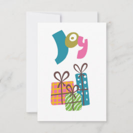 クリスマスプレゼントは喜びで飾られている。 カード