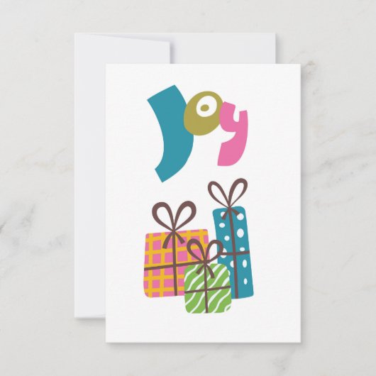 クリスマスプレゼントは喜びで飾られている。 カード (正面)