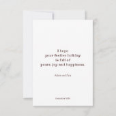 クリスマスプレゼントは喜びで飾られている。 カード (裏面)