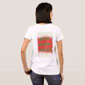 クリスマスプレゼントは赤い白い緑と文字 Tシャツ (裏面フル)