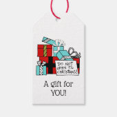 クリスマスプレゼントまで開かないクリスマス ギフトタグ (正面)