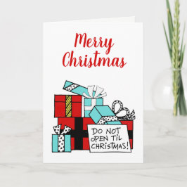 クリスマスプレゼントまで開かないクリスマス シーズンカード