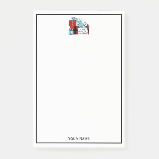 クリスマスプレゼントまで開かないクリスマス ポストイット (正面)