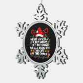 クリスマスプレゼントをもらうくらいなら木の下で寝た方がいい スノーフレークピューターオーナメント (右)