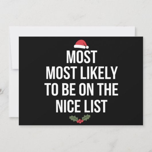 クリスマスプレゼントをもらえそうな人 シーズンカード (正面)