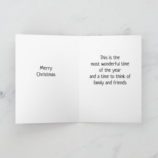 クリスマスプレゼントを家族と友達へ シーズンカード (内部)