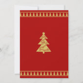 クリスマスプレゼントを届けるサンタクロースの猫 招待状 (裏面)