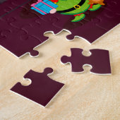 クリスマスプレゼントを届けるブラック・サンタクロース ジグソーパズル (側面)