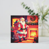 クリスマスプレゼントを届ける | サンタからの手紙 シーズンカード (スタンド正面)