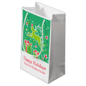 クリスマスプレゼントを巡る可愛いトナカイバッグ スモールペーパーバッグ (裏面アングル)
