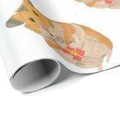 クリスマスプレゼントを持ったかわいい小さなハムスター ラッピングペーパー (ロールコーナー)