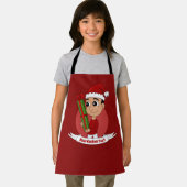 クリスマスプレゼントを持ったかわいい幼児 エプロン (インサイチュ)