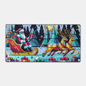 クリスマスプレゼントを持ったサンタクロース デスクマット (正面)
