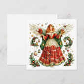 クリスマスプレゼントを持ったスウィートエンジェル シーズンカード (正面/裏面)