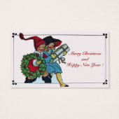 クリスマスプレゼントを持つ子供 (裏面)