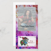 クリスマスプレゼントを持つ子供 シーズンカード (正面/裏面)