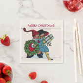 クリスマスプレゼントを持つ子供 スタンダードカクテルナプキン (インサイチュ)
