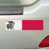 クリスマスプレゼントを持つ子供 バンパーステッカー (車上)