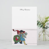 クリスマスプレゼントを持つ子供 便箋 (スタンド正面)