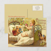 クリスマスプレゼントを楽しむ子ども シーズンポストカード (正面/裏面)