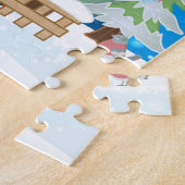 クリスマスプレゼントを添えたローデシアン・リッジバック犬 ジグソーパズル (側面)