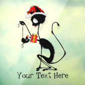 クリスマスプレゼントを贈るネコのサンタとマウス ウィンドウサイン (シート3)