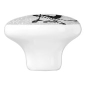 クリスマスプレゼントを贈るネコのサンタとマウス セラミックノブ (側面)