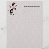 クリスマスプレゼントを贈るネコのサンタとマウス レターヘッド (正面)