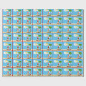 クリスマスプレゼントを贈る熱帯サンドマン ラッピングペーパー (フラット)