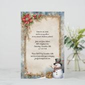 クリスマスプレゼントを贈る雪だるまの招待状 (スタンド正面)